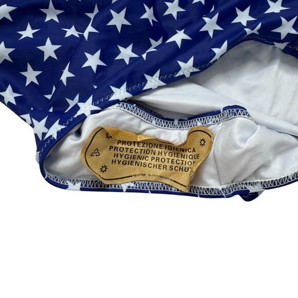 CHYRII *NEW* American Flag Sexy Criss Cross High Waisted Cut Out Swimsuit Sz XL - Picture 5 of 5